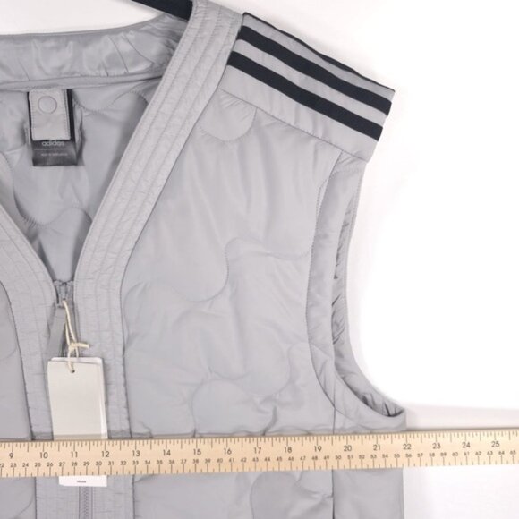 NWT Adidas Nuganic Light Insulation Jacket Vest Gray Black Oversized SMALL - Picture 7 of 16